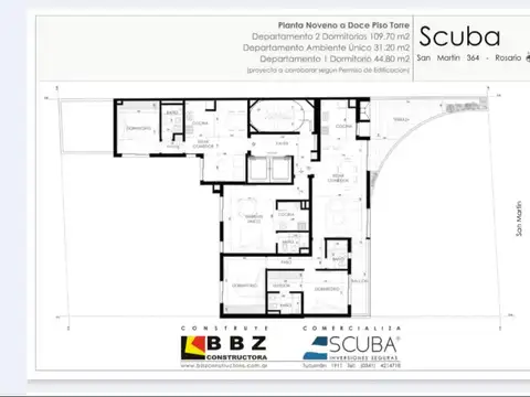 Departamento en Venta en Parque España, USD 111