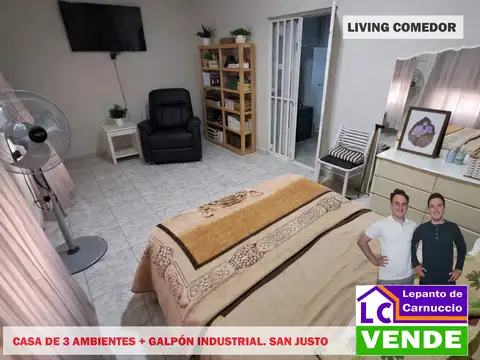Casa 3 ambientes con 1 baño