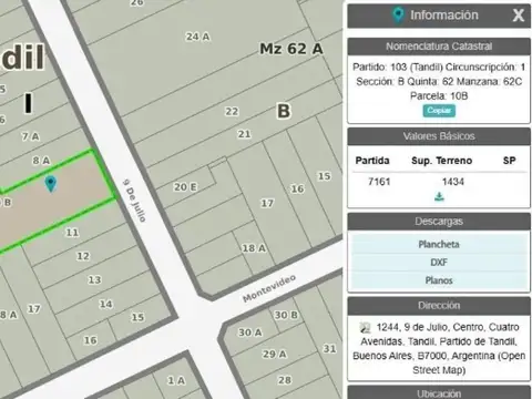 Terreno en Venta de 1434,0 m2