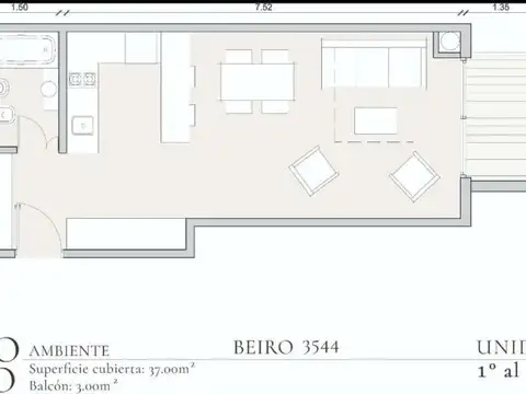 VENTA A ESTRENAR DEPARTAMENTO MONOAMBIENTE CON BAULERA Y BALCON EN VILLA DEVOTO ENTREGA NOVIEMB...
