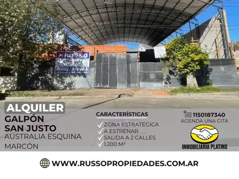 Alquiler de Galpon en San Justo