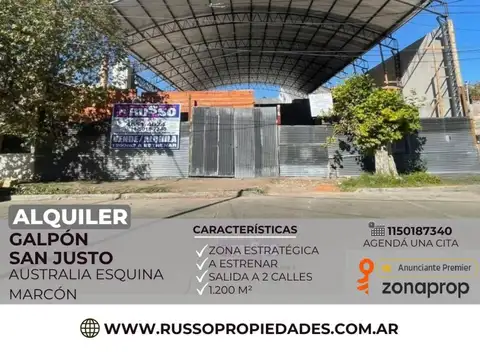 Alquiler de Galpon en San Justo