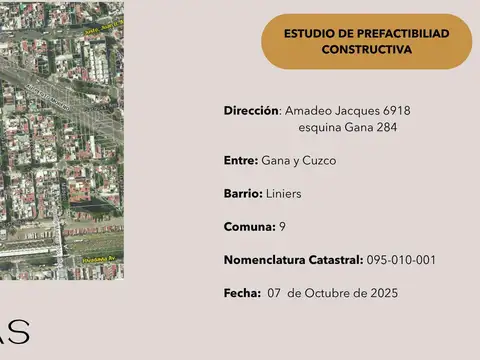 Terreno en Venta en Liniers, USD 380.000