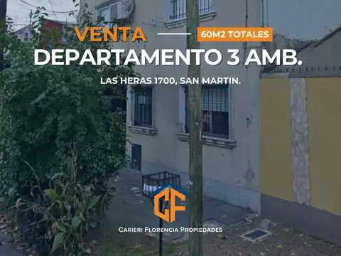 DEPARTAMENTO 3 AMBIENTES CON PATIO INTERNO, EN VENTA Y EN BUEN ESTADO