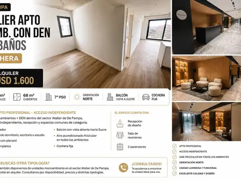Departamento en Alquiler en Belgrano, USD 1.600