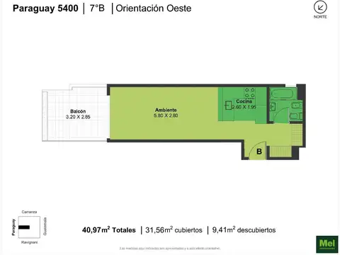 Departamento en Venta de Monoambiente