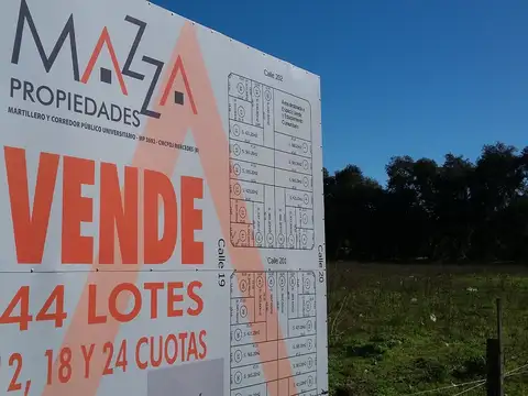 Inmejorable oportunidad 44 lotes a la Venta en excelente ubicación!!!