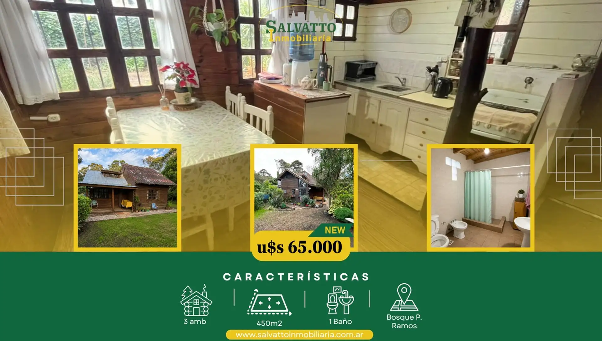 Cabaña 3 ambientes en Bosque Peralta Ramos