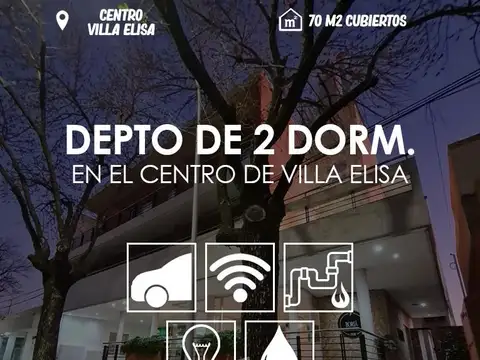 Departamento frente a Plaza Urquiza en Villa Elisa