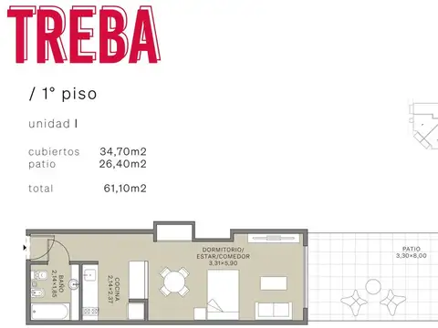 Departamento en Venta al Norte