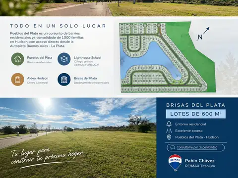 Lote de 600 m² en Elcano | Pueblos del Plata