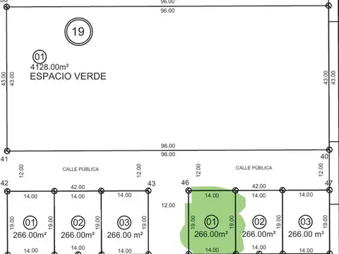 Terreno en Venta de 266,0 m2