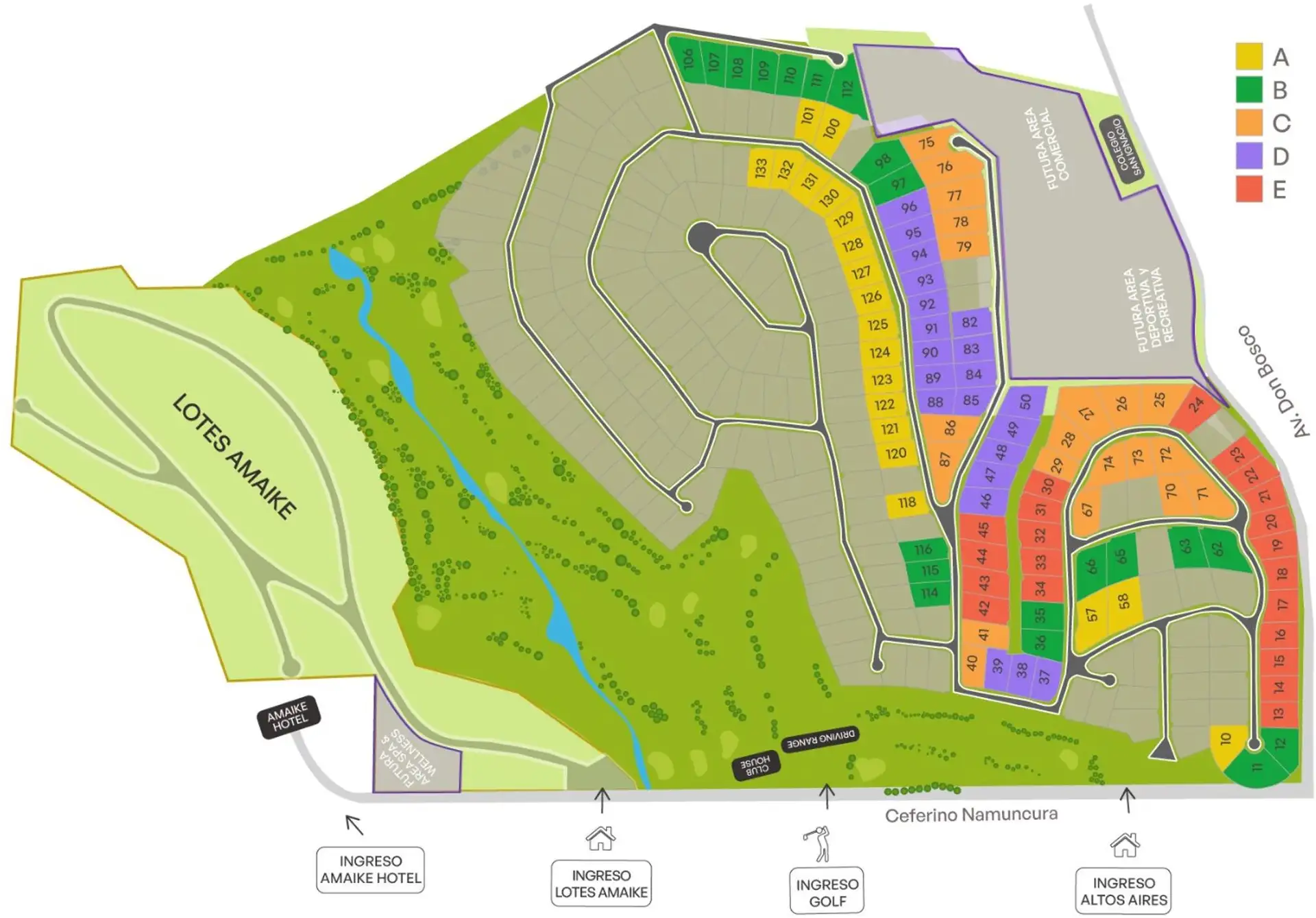 Lote en venta Nª 24 color ROJO en barrio DON BOSCO