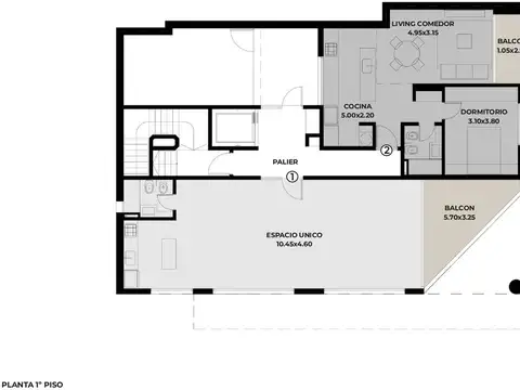 Cochabamba 1300 - Departamento en venta de 1 dormitorio - Rosario Abasto