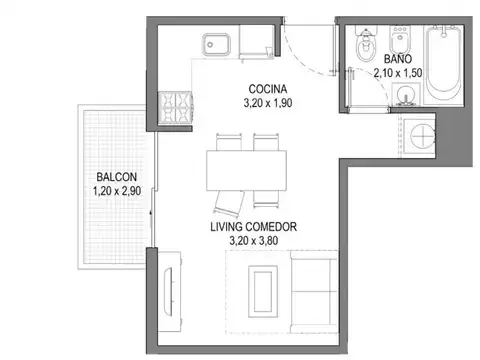 Departamento en Venta en Santos Lugares, USD 60.000
