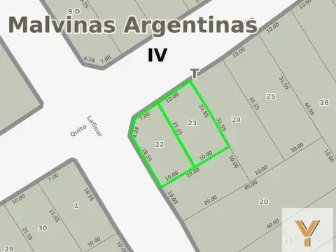 Terreno en Venta de 426,0 m2