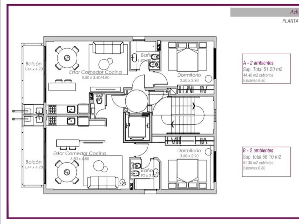 Venta de Departamento 2 y 3 AMBIENTES en Parque Ch de 1 Dormitorios