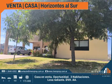Venta Casa - 3 Habitaciones  Oportunidad - Horizontes al Sur