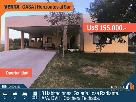 Venta Casa - 3 Habitaciones  Oportunidad - Horizontes al Sur