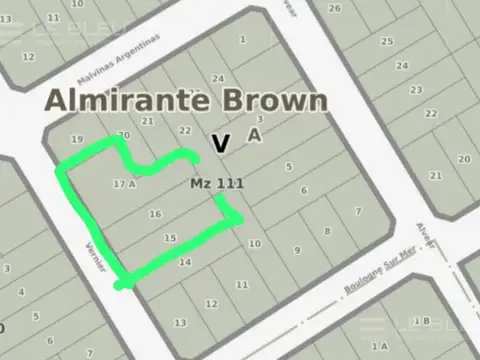 Terreno en Venta 60  mts Frente