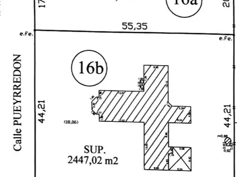 Terreno en Venta 20  mts Frente
