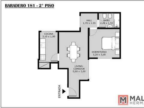 Departamento en Venta de 2 ambientes