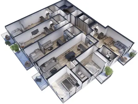 Departamento 2 ambientes con 1 baño