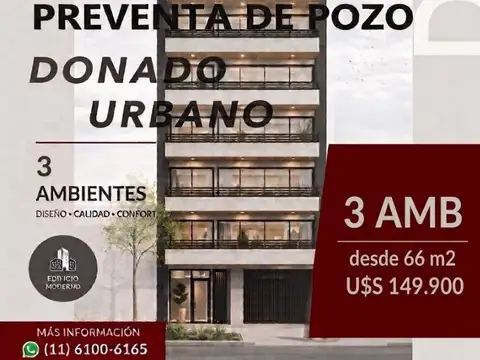 PREVENTA DONADO URBANO . DONADO 1215. UNIDADES 1,2,3,4 AMB
