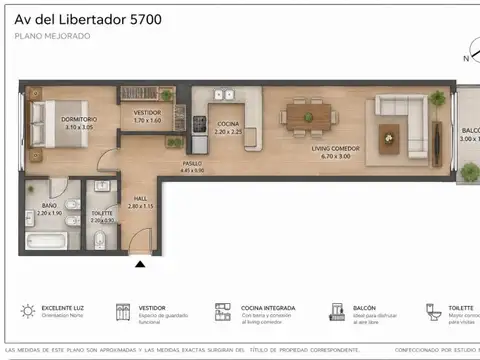 Departamento en Venta de 2 ambientes