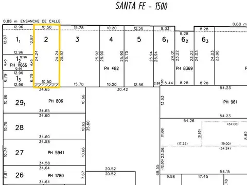 SANTA FE AL 1500 - VENTA LOTE / TERRENO EN ROSARIO