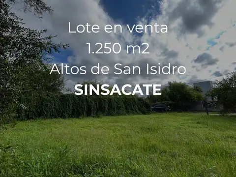 VENTA-OPORTUNIDAD ÚNICA EN SINSACATE - LOTE PREMIUM