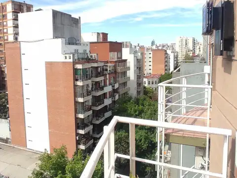 Departamento en alquiler dos ambientes en nuñez, piso alto vista abierta,con dos balcones