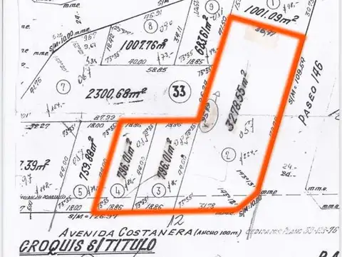 Terreno en Venta 80  mts Frente