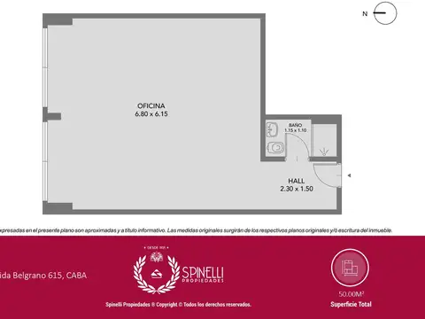 Oficina en Alquiler en San Nicolás, $ 500.000