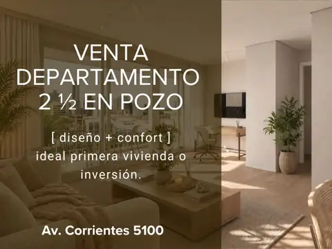 VENTA DEPARTAMENTO 2 1/2 EN POZO VILLA CRESPO