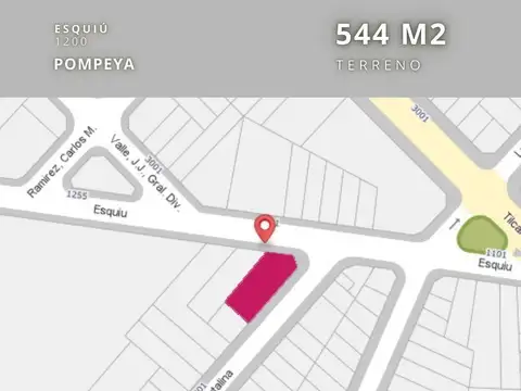 Terreno en Venta 38  mts Frente