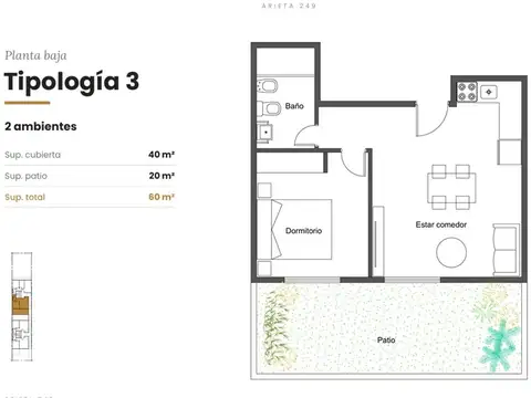 PROMOCION Depto 2 ambientes con Patio Villa Luzuriaga