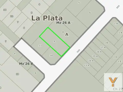 Terreno en Venta 20  mts Frente
