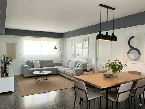 Departamento en venta. 5 ambientes con balcón. Cochera y estudio.