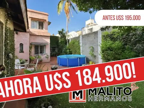 CASA 6 AMBIENTES CON JARDÍN, TERRAZA, QUINCHO Y GARAGE