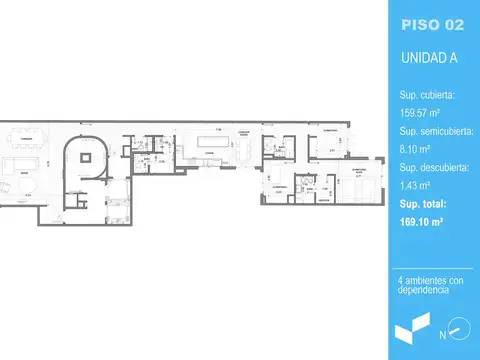 Departamento en Venta de 4 ambientes