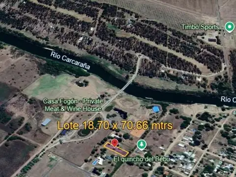 Terreno en Venta 70,66  mts Fondo