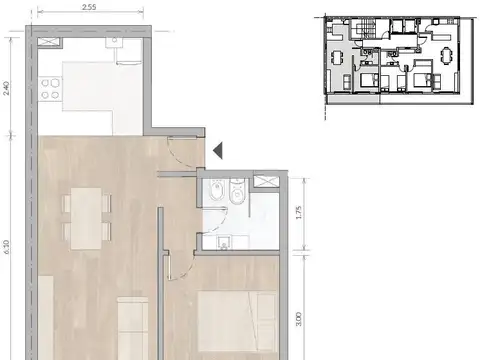 Departamento en Venta de Monoambiente