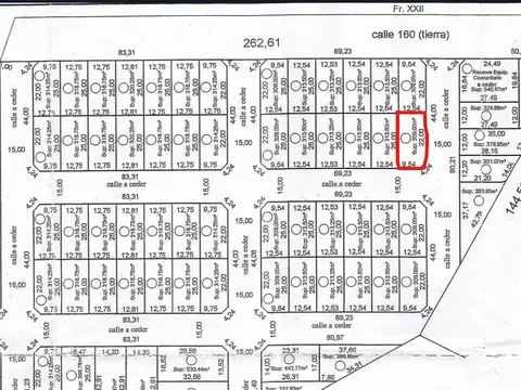 Terreno en Venta de 309,0 m2