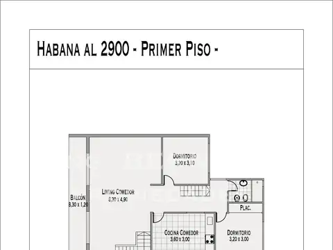 Habana 2900, Piso 1