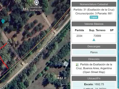 Terreno en Venta de 1527,0 m2