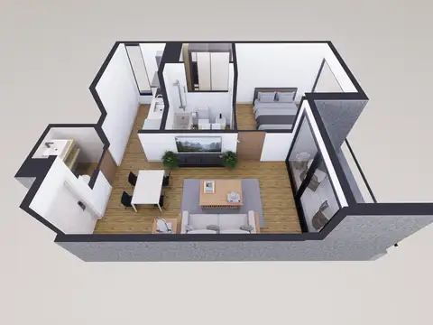 VENTA DEPARTAMENTO DE POZO 2 AMB - CASEROS - TRES DE FEBRERO