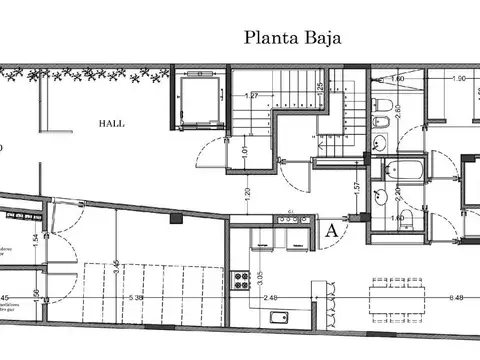 Departamento 3 ambientes con 2 baños