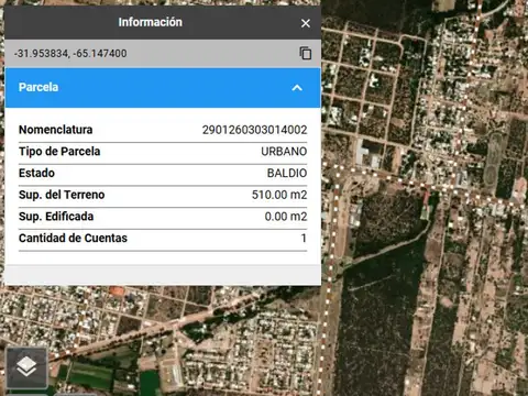 Terreno en Venta en Villa Dolores, USD 12.000