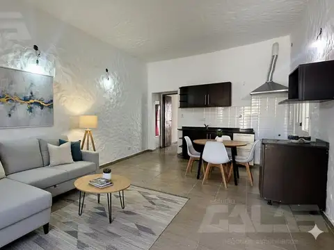Departamento 2 ambientes en planta baja con patio